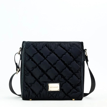 Torebka damska Monnari listonoszka pikowana mieniąca się czarna BAG2950