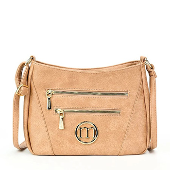 Torebka damska Monnari listonoszka na zamek beżowa BAG0360