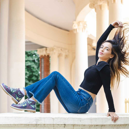 Botki wegańskie w Motyle Bordowe Mumka