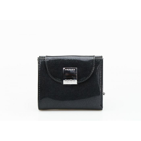 Portfel Damski Skórzany Moretti Portmonetka Czarny