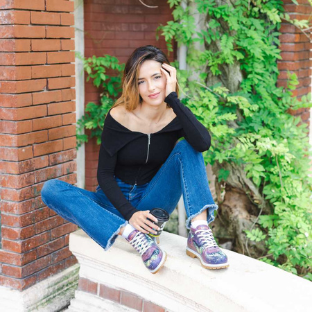 Botki wegańskie w Motyle Bordowe Mumka