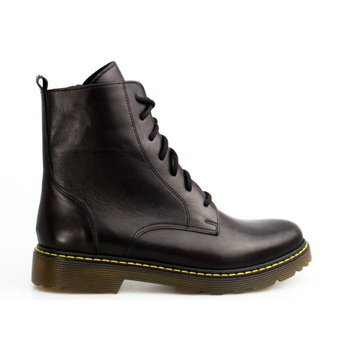 Workery skórzane klasyczne czarne Sempre