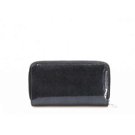 Portfel Damski Skórzany Moretti Pionowy Czarny RFID Secured