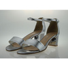 Sandały Damskie Skórzane Srebrne Argea