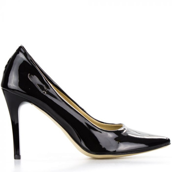 Szpilki czarne lakierowane Optimo