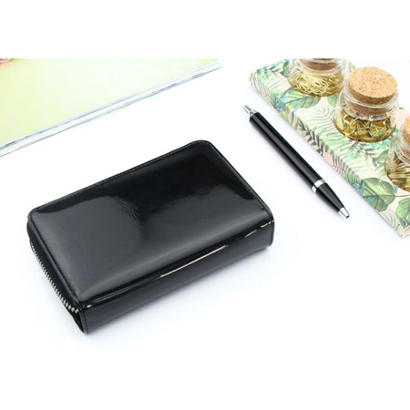 Portfel Damski Skórzany Moretti Średni Czarny