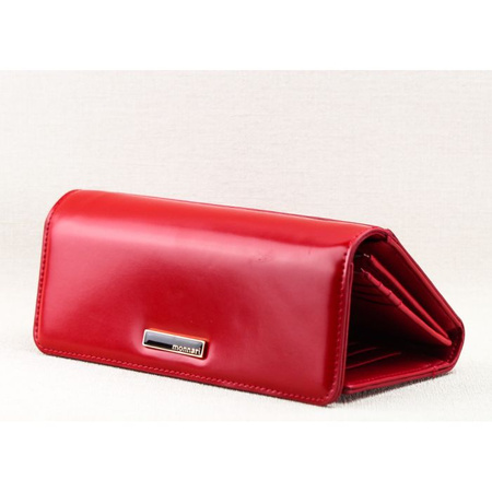 Portfel Damski Skórzany Monnari Matowy Czerwony