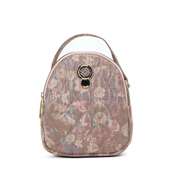 Torebka damska Monnari na telefon trzykomorowa w kwiaty jasnoróżowa PHO0070