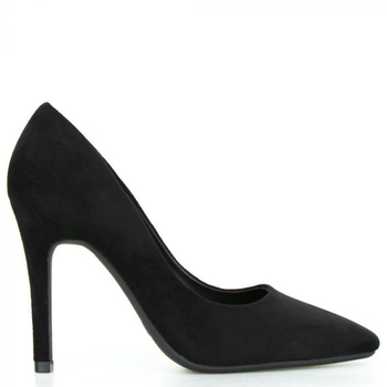 Szpilki wysokie zamszowe czarne