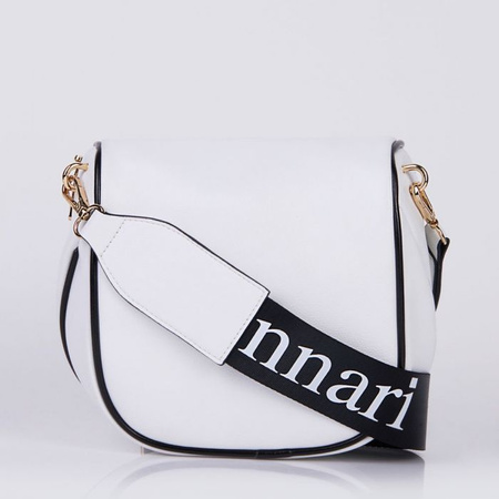 Torebka damska Monnari listonoszka z logo biała