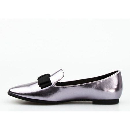 Baleriny z kokardką ciemnosrebrne Sergio Leone