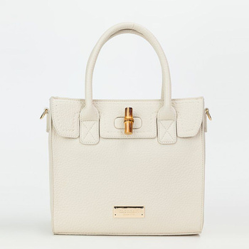 Torebka damska Monnari klasyczna w grochy biała BAG1280