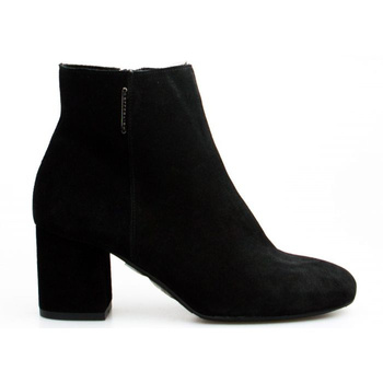 Botki skórzane ocieplane czarne Sempre