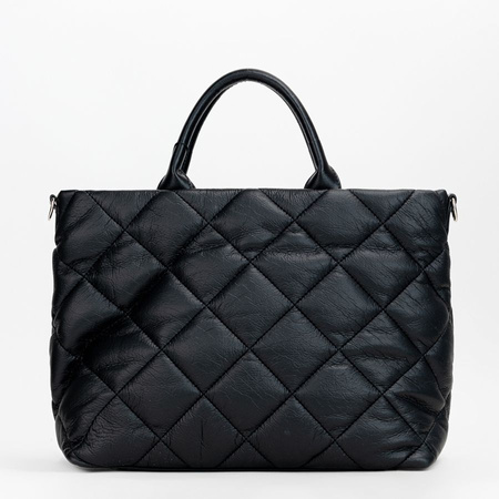 Torebka damska Femestage shopper pikowana miękka czarna BAG5060