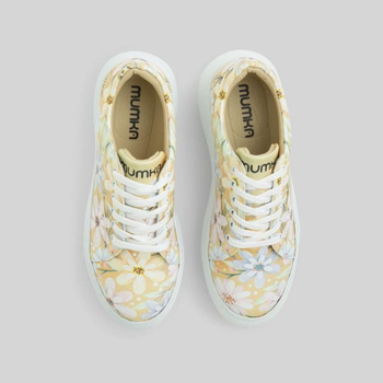 Sneakersy wegańskie na platformie Kolorowe Kwiaty Mumka