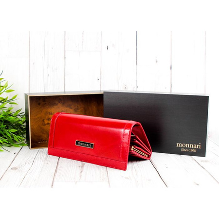 Portfel Damski Skórzany Monnari Czerwony