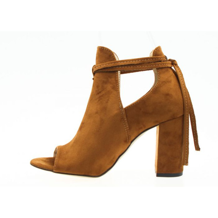 Sandały botki odkryte rude Estetino