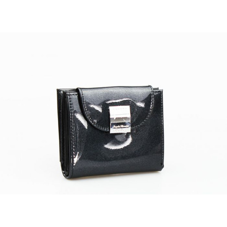 Portfel Damski Skórzany Moretti Portmonetka Czarny