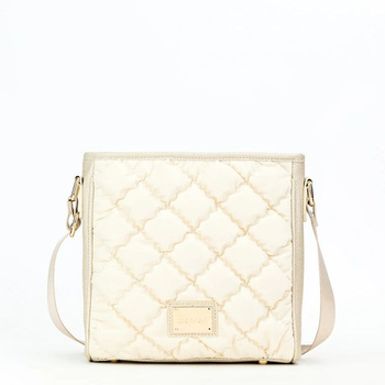 Torebka damska Monnari listonoszka pikowana mieniąca się złota kremowa BAG2950