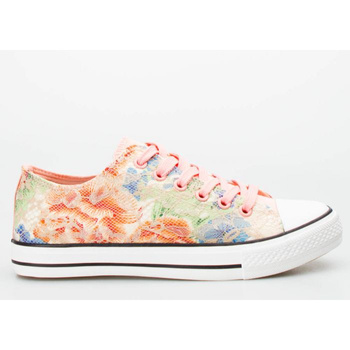 Tenisówki z kolorowym wzorem różowe