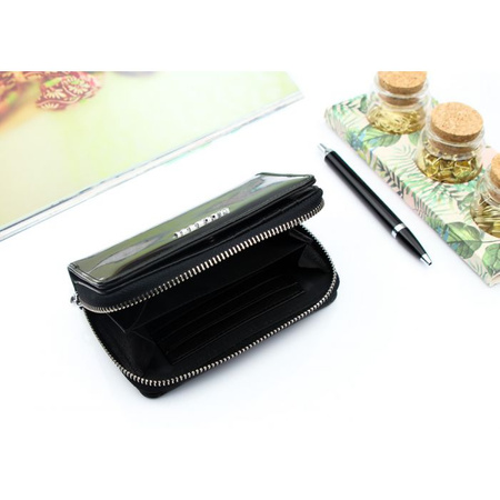 Portfel Damski Skórzany Moretti Średni Czarny