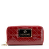 Portfel damski Monnari dwukomorowy lakierowany pikowany czerwony PUR0130