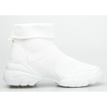 Sneakersy ze skarpetką białe