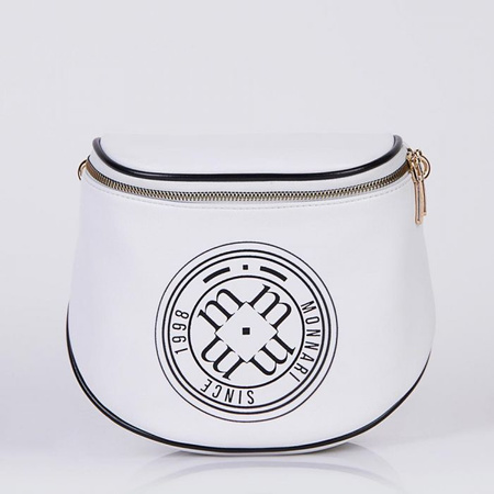 Torebka damska Monnari listonoszka z logo biała