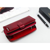 Portfel Damski Skórzany Moretti Pionowy Czerwony RFID Secured