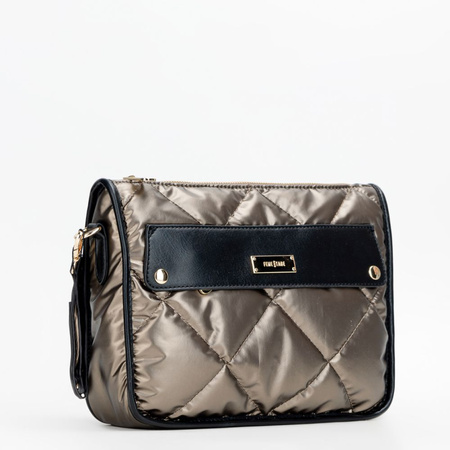 Torebka damska Femestage listonoszka pikowana metaliczna srebrna BAG4980