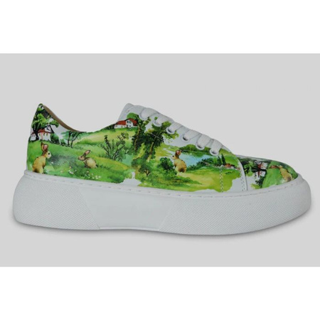 Sneakersy wegańskie na platformie Króliki i Przyroda Mumka
