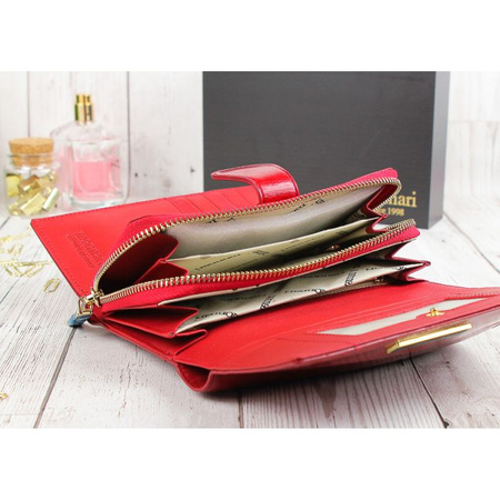 Portfel Damski Skórzany Monnari Czerwony