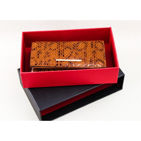 Portfel Damski Skórzany Monnari Lakierowany Brązowy