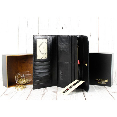 Portfel Damski Skórzany Monnari Czarny