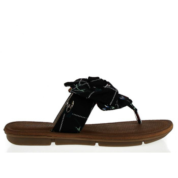 Klapki japonki z kokardką czarne Monnari