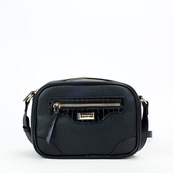 Torebka damska Monnari listonoszka z fakturą czarna BAG1750