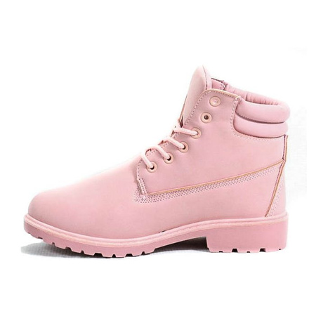 Różowe damskie timberki