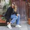 Sneakersy wegańskie na platformie Motyle na Akwarelach Mumka DOBLESNKBLA23-004