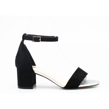 Sandały z cholewką zamszowe czarne srebrne Sergio Leone