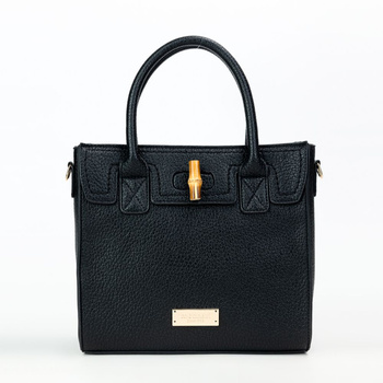 Torebka damska Monnari klasyczna w grochy czarna BAG1280