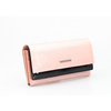 Portfel Damski Skórzany Moretti Duży Lakierowany Różowy RFID Secured