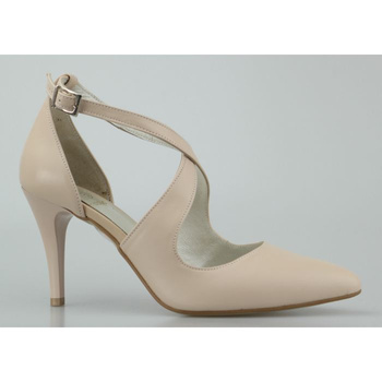 Szpilki eleganckie skórzane cieliste Butdam