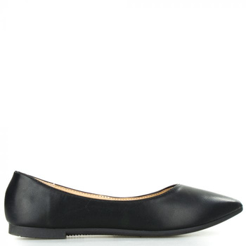 Baleriny w szpic matowe czarne Potocki