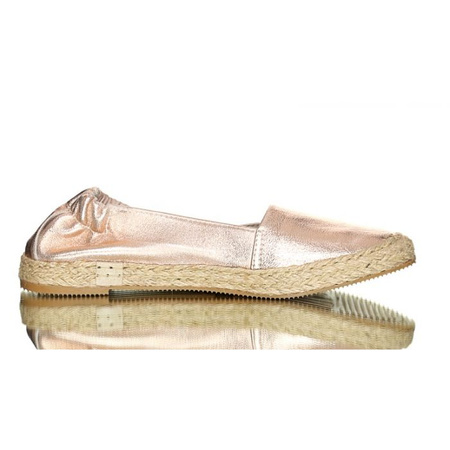 Różowe baleriny espadryle J. Wolski