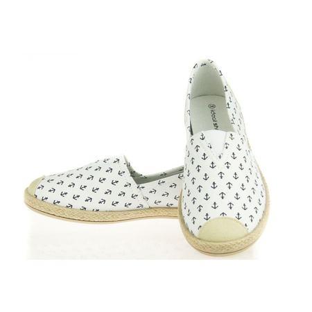 Espadryle z kotwicami