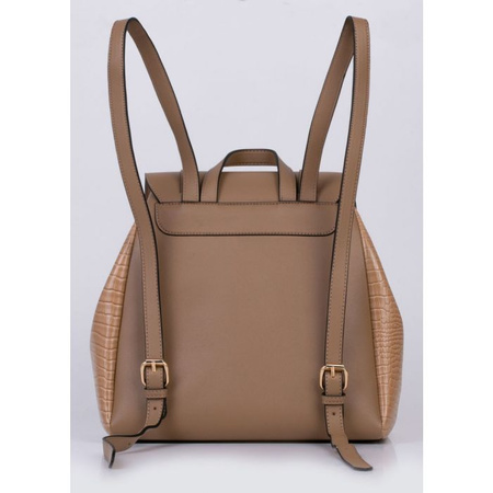 Plecak damski Monnari lakierowany wężowy beżowy