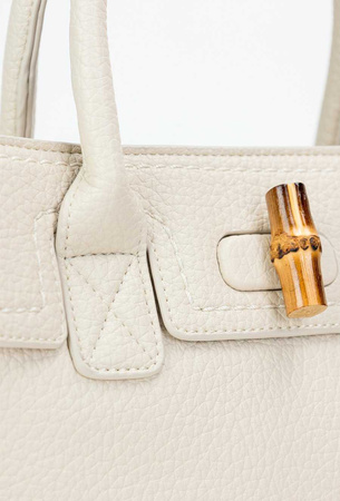 Torebka damska Monnari klasyczna w grochy biała BAG1280