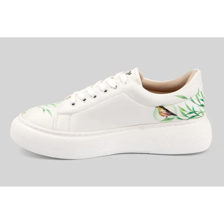 Sneakersy wegańskie na platformie Wróble Wśród Zieleni Mumka DOBLESNKBLA23-005