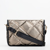 Torebka damska Femestage listonoszka pikowana metaliczna srebrna BAG4980
