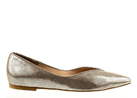 Złote buty - baleriny skórzane Victoria Gotti